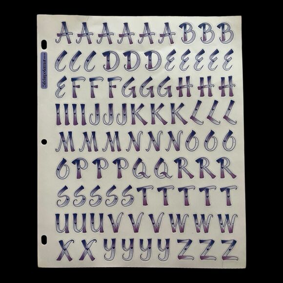 Scrapbooking Alphabet Sticker Lot 11 Incomplete Sheets Alphabitties and More - Picture 8 of 16